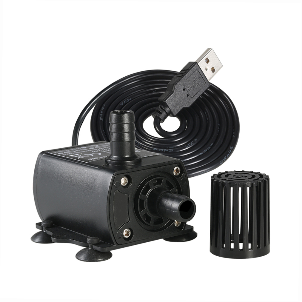 Vandpumper ultrastøjsvage mini usb 5v 4.8w børsteløs vandpumpe vandtæt nedsænkbar fontæne til havedam camping