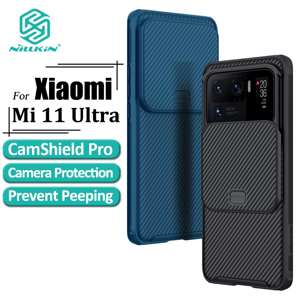 Nillkin – coque de téléphone portable CamShield Pro pour Xiaomi Mi 11 Ultra, luxueuse et rigide, avec caméra coulissante, Protection de confidentialité