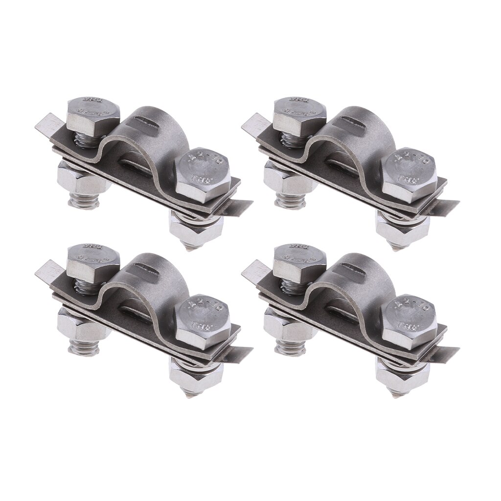 4Pcs Boat Throttle Cable Clamp and Shim Kit - Stainless Steel 304 Grade