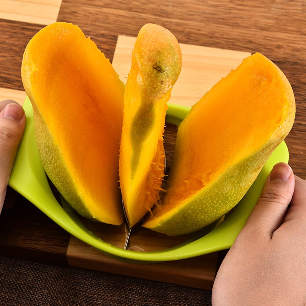 Kitchen Tool 1pc Peach Slicer PLASTIC Splitters Stainless Steel Mango Cutter Kitchen Fruit Kitchen Gadget Accessories