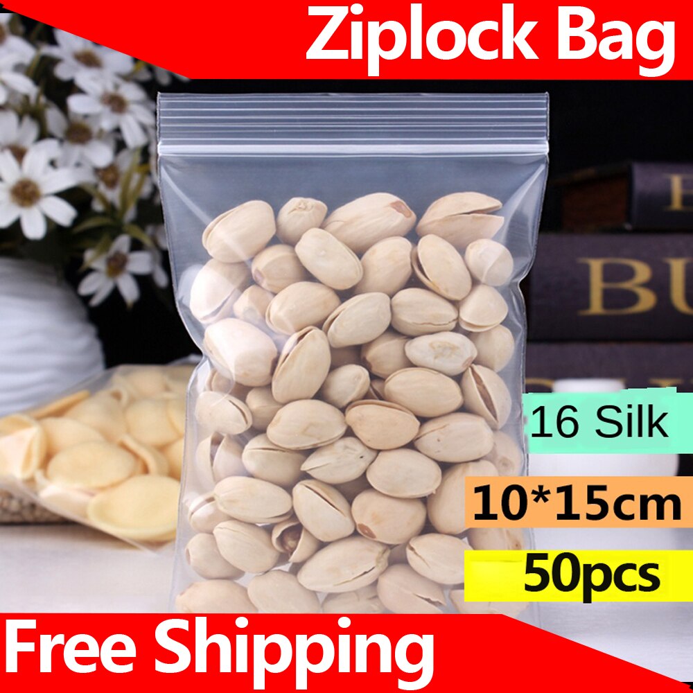 Ziplock Zak Doorzichtige Plastic Zak Plastic Verpakking Zak 10X15Cm Verdikte 0.16Mm Voedsel Verzegeld Vers Houden verpakking Zak