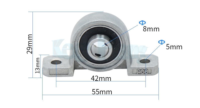 2PCS Horizontal Bearing Bracket Trapezoidal For T8 Lead Screw 3D Printer Parts & Accessories Stand Support Stainless Steel Part