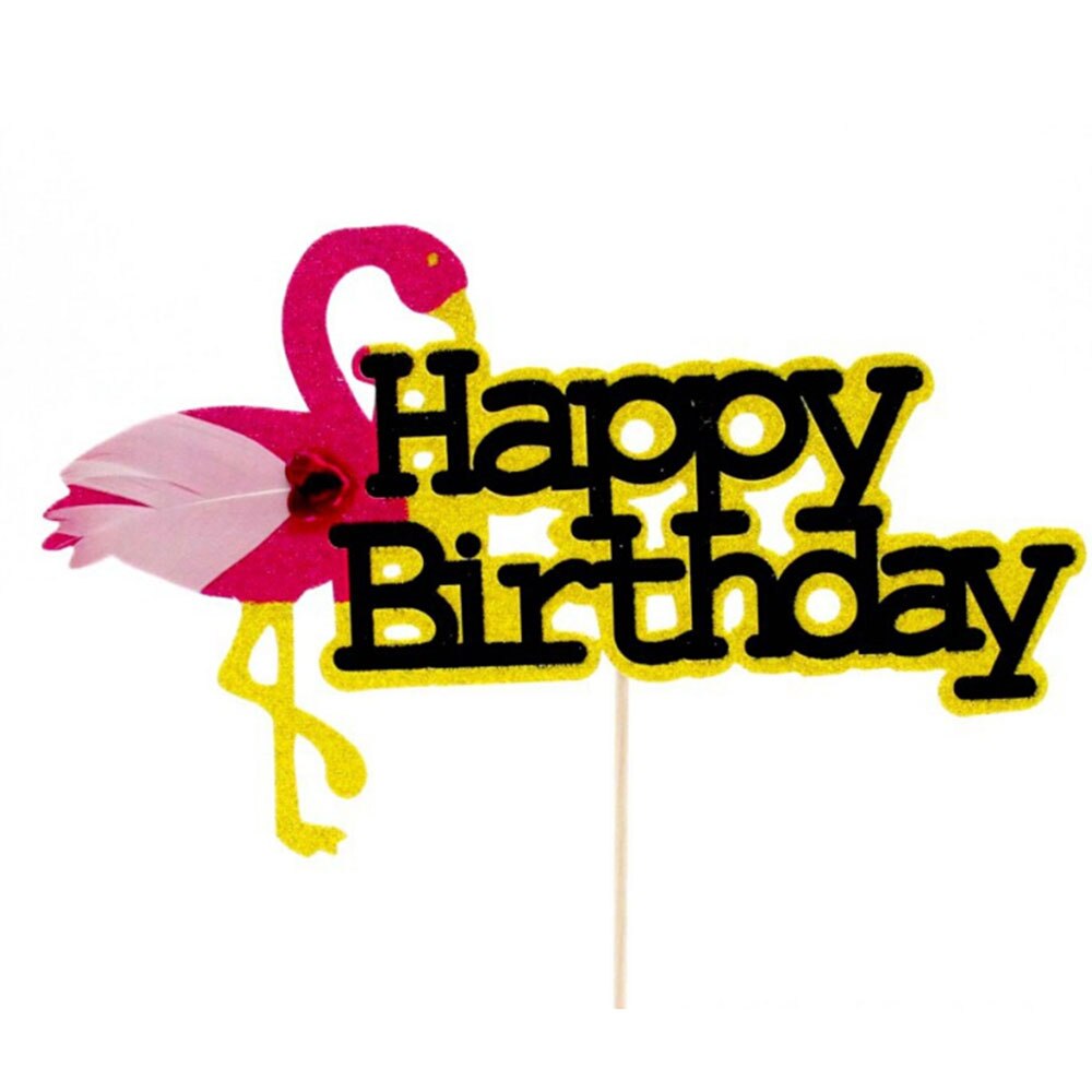 Flamingo Cupcake Toppers Cake Picks Flags Wedding Birthday Party Decoration