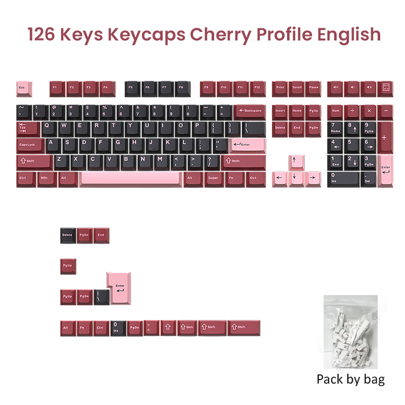 GMK Keycap Double Shot 126 Keys PBT Cherry Keycaps Mechanical Game Keyboard Wireless for MX Switch Key cap GMK67 GMK87 Keycaps ﻿: Orange