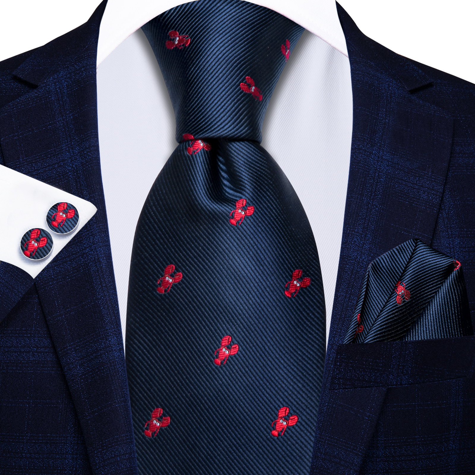 Gravata azul marinho para homens, lenço elegante, abotoaduras, acessórios para festa de casamento, gravatas, designer de novidade, presente: Verde esmeralda