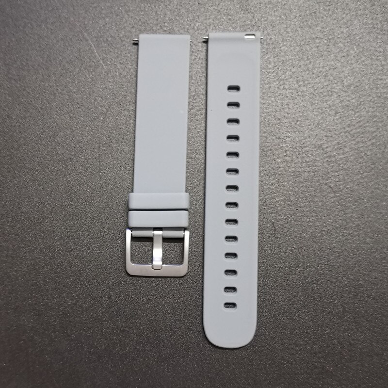 Klockarmband lämpligt för smart watch  p8 silikonrem och stålrem 20mm: Grå