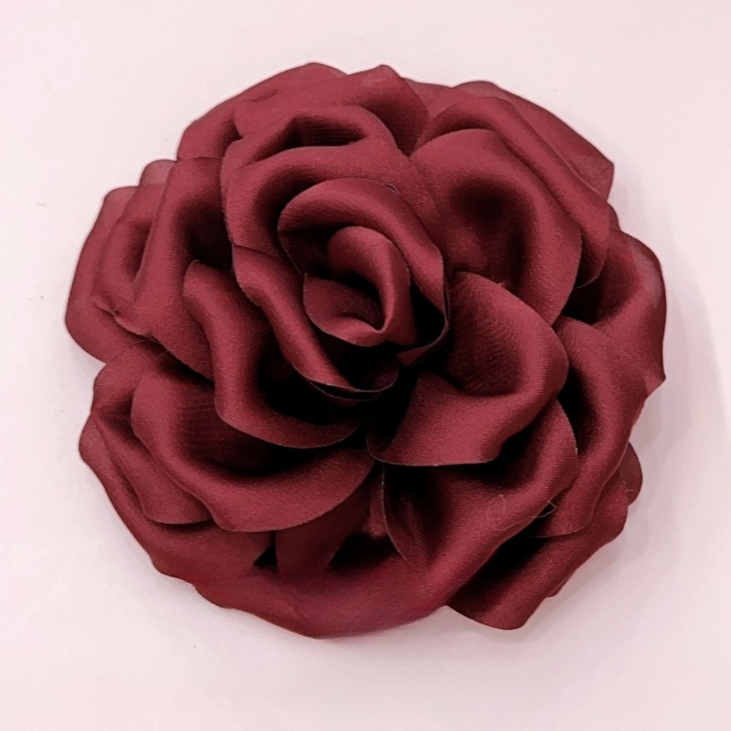 Broche de flor rosa de tela hecho a mano de 11CM, alfileres de solapa de ramillete de coreana para mujer, accesorios, joyería para y boda