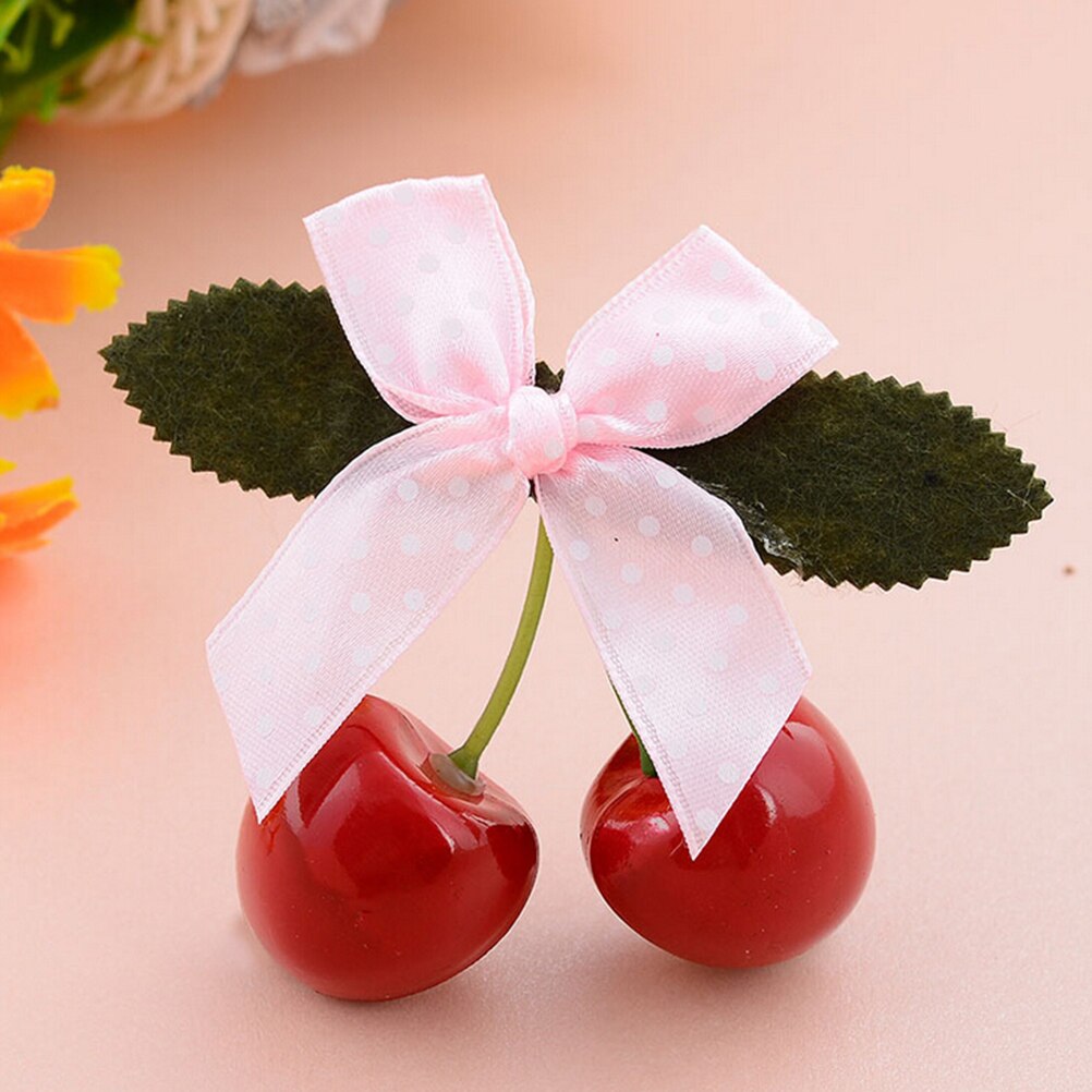 Red Cherry Boog Haar Clip Voor Pinup Meisjes Retro Vintage Rockabilly Haarband Haar Accessoire 1Pcs: Chocolade