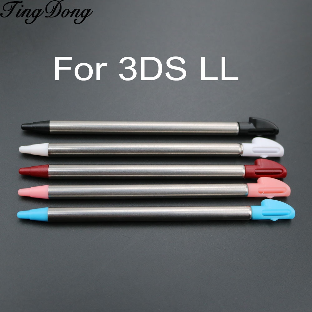TingDong-Bolígrafo táctil retráctil de Metal, 2 piezas, para intend D 3DS XL N3 DS LL US, novedad, para 3DS XL LL