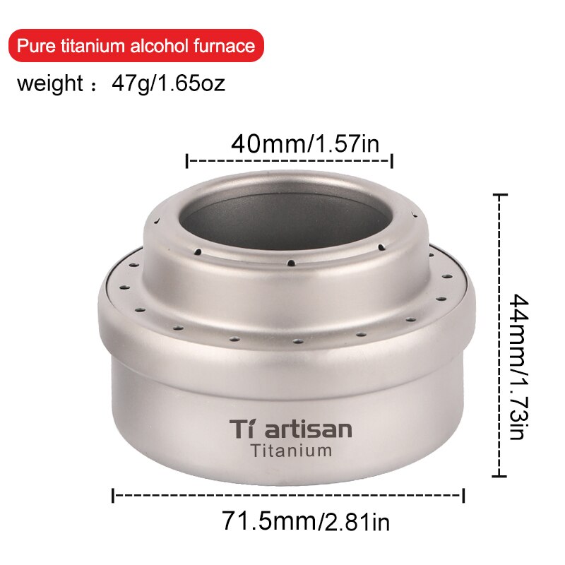 Camping Stove Alcohol/Spirit Stove 2 pcs Portable Pure Titanium Backpacking Stove Wood Burning Stoves for Picnic BBQ Camp Hiking: alcohol stove