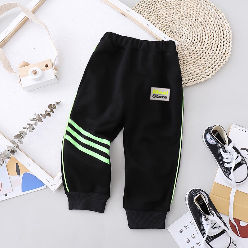 Baby Boys Girls Striped Pants Children Boys Sports Pants Kids Casual Trousers Pants Long Sweatpants for Girls Boys