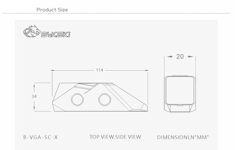 Bykski with digital gpu terminal block for computer gpu cooling water block transparent base kit for computer gpu