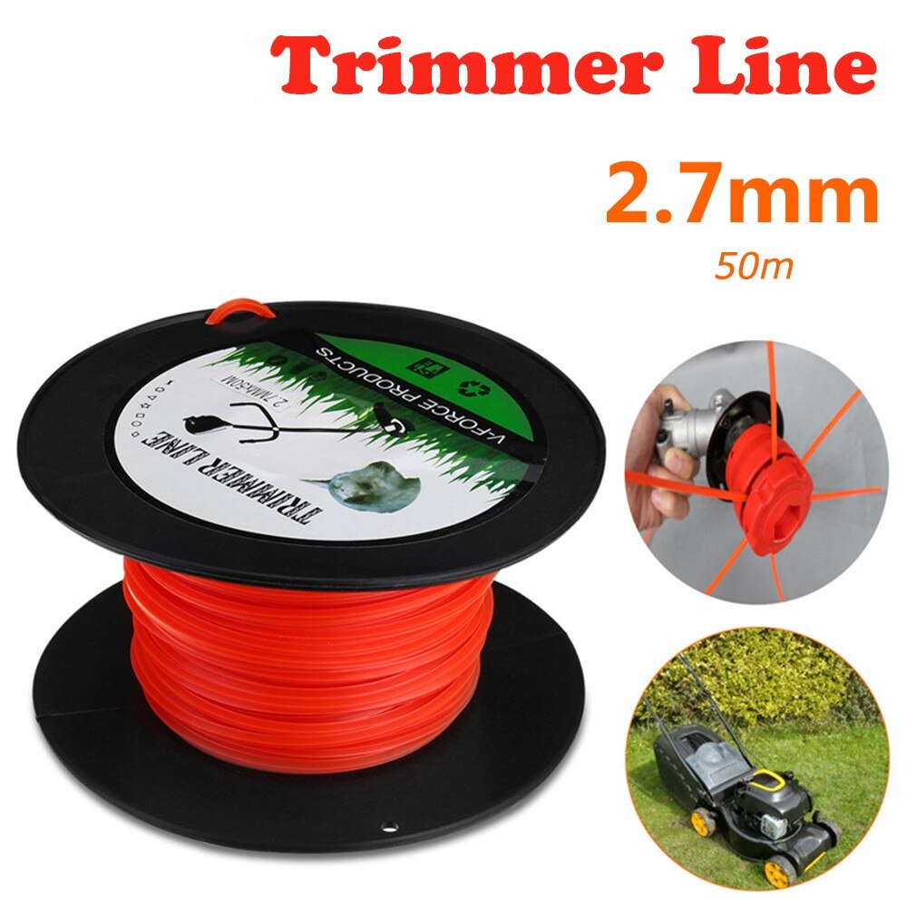 2.7mm 50m Nylon Square Trimmer Line Lawn Mower Rop... – Grandado