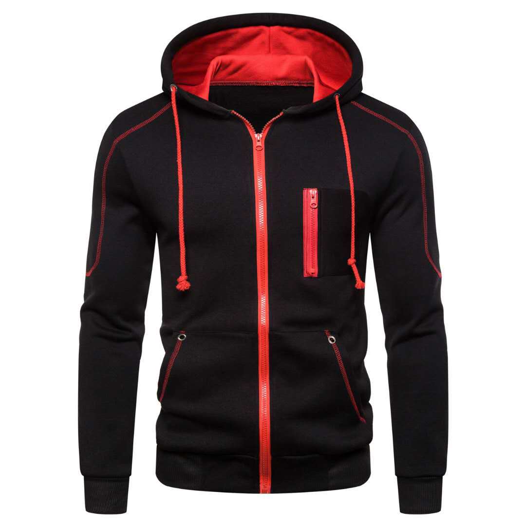 Jesienny i zimowy męski sweter Outdoor Sports Jogging trening Fitness sweter dorywczo bluza z kapturem kurtka z kapturem bluza