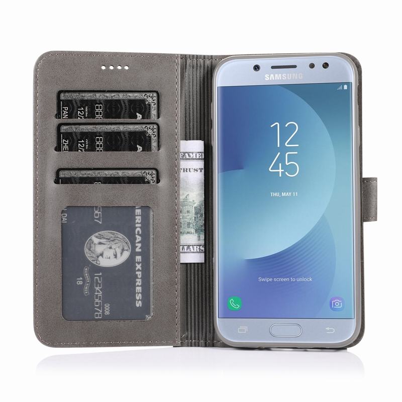 Für Samsung Galaxis J7 Profi J730 Abdeckung fallen Luxus Magnetischen kippen Jahrgang Brieftasche Leder Telefon Fälle Für Samsung J 7 etui