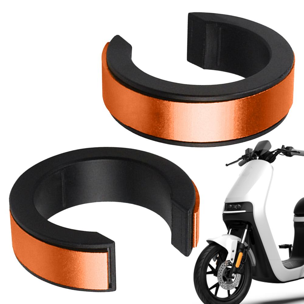 Front Fork Preload Rings 2X Front Shock Absorber Preload Ring 35mm Electric Vehicle Decorative Ring For Motorcycles: Orange