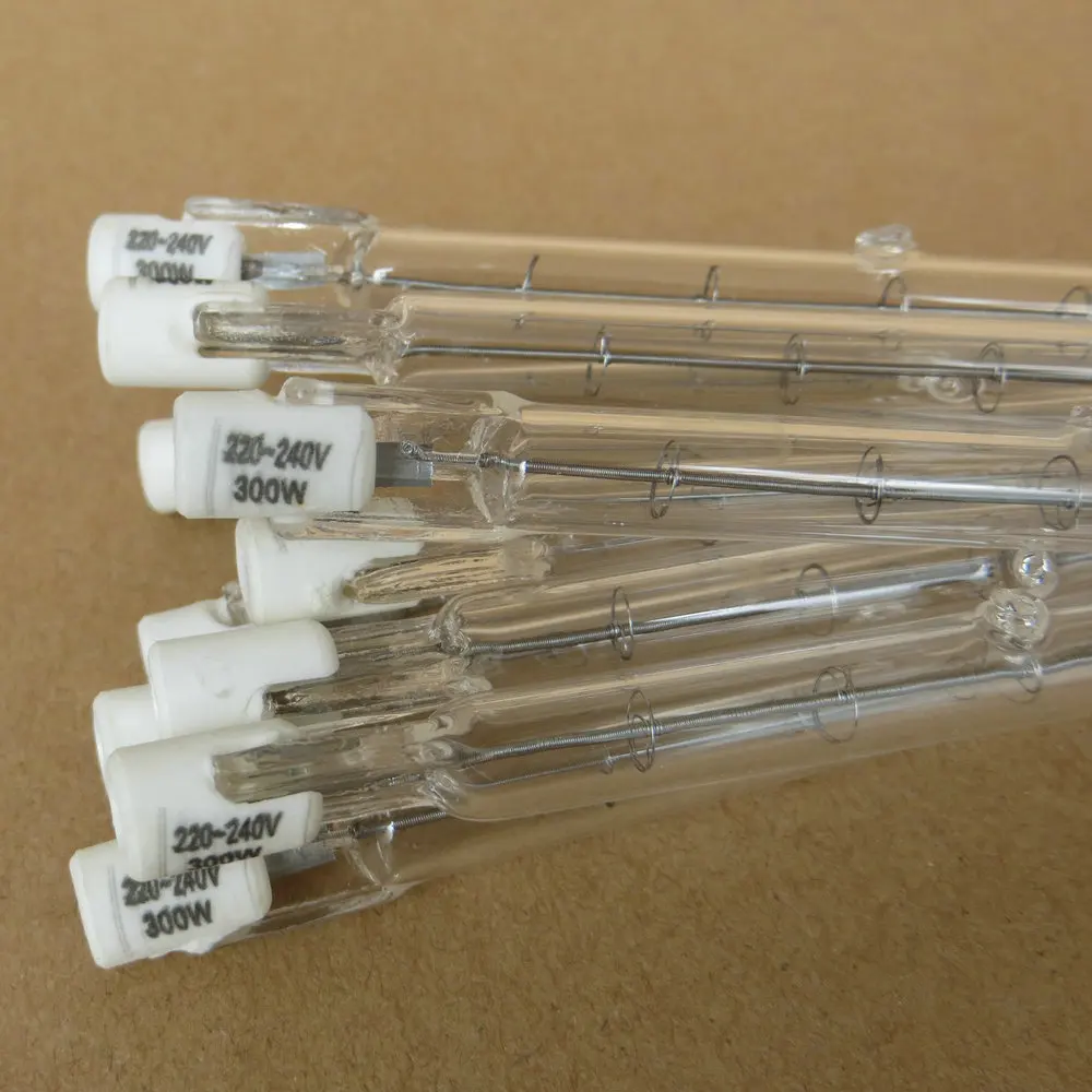 10 Stück HALOGEN-GLÜHBIRNE 220–240 V, 300 W, 300 Watt, J-Typ, T3, 118 mm (R7s), Halogenlampen