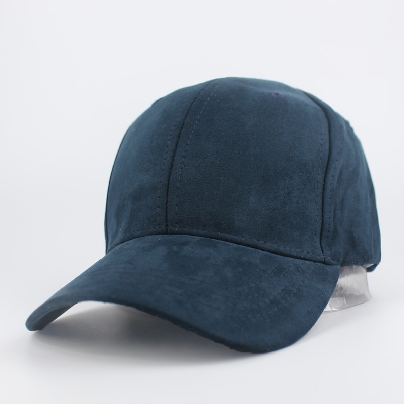 Unisex blød ruskind baseballkasket afslappet ensfarvet sportshat ben snapback justerbare åndbare far-hatte til kvinder og mænd: G