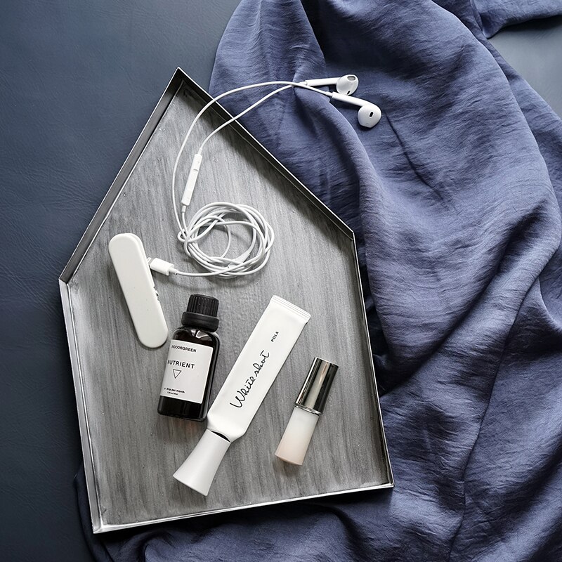 Storage tray Gold Silver Shallow pallet for Candy bar cake table home decoration accessories ins vestibule key plate