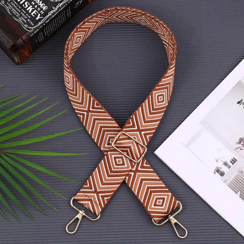 Shoulder Strap For Women Hardware Hooks The Length Can Be Freely Adjusted Travel Accessories Fashionable Wide Shoulder Strap: Light Gold