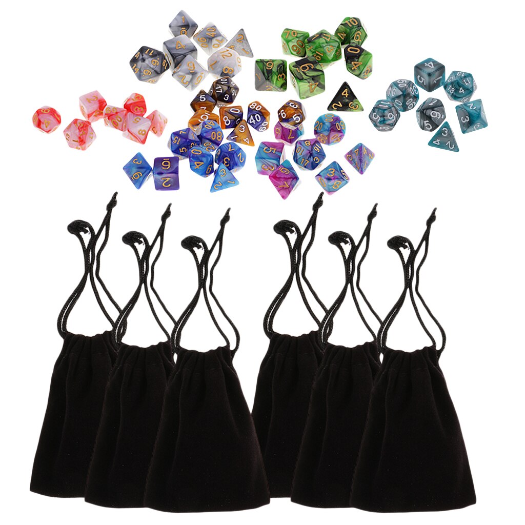 49 Stuks Polyhedral Dobbelstenen Twee Kleuren 16Mm Voor Table Games