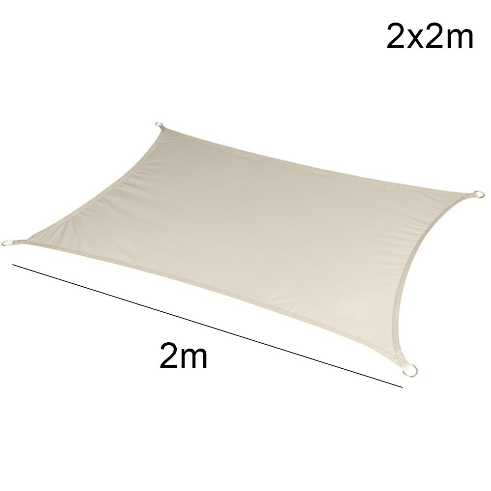 Sun Shade Sail Waterproof UV Block Awning Sun Shading Net Outdoor Sun Shelter for Patio Pool Garden Yard Lawn Carport: off white / 2*2M