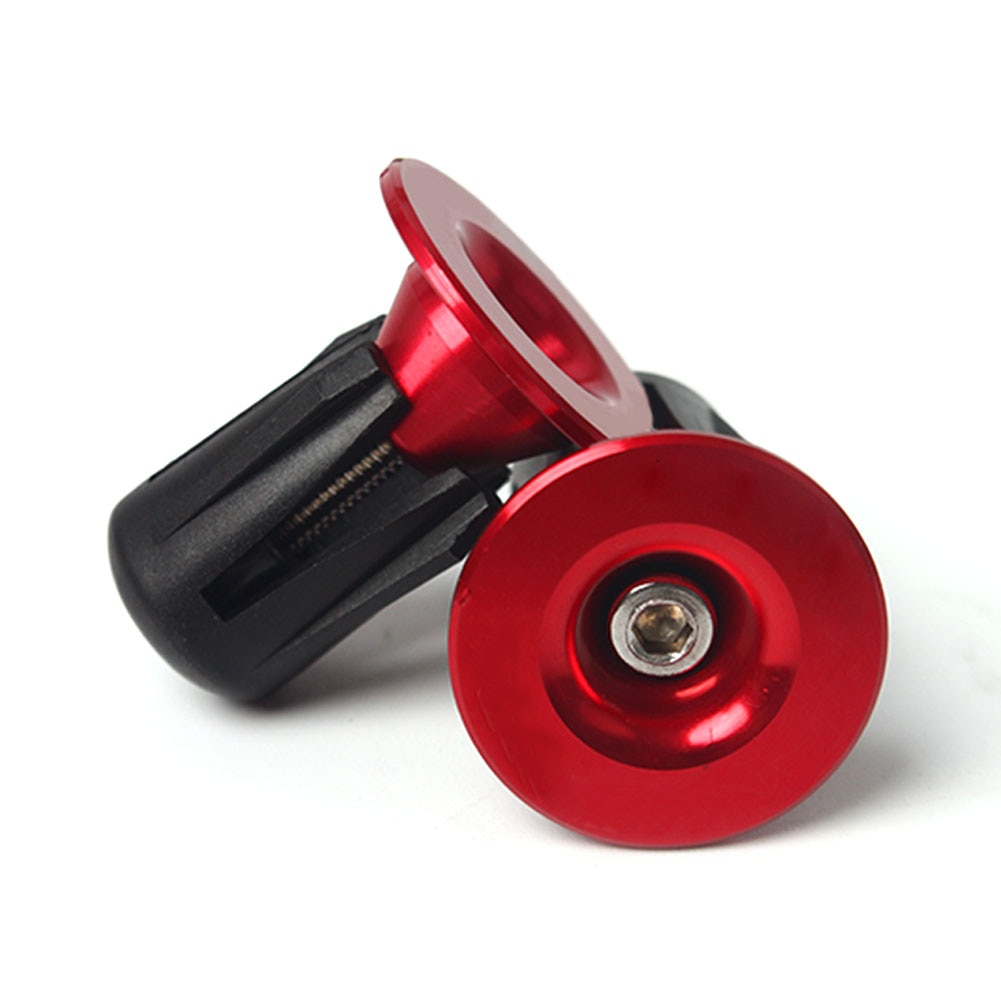 Góra rower blokada ze stopu aluminium zaślepka MTB Droga uchwyt rowerowy kierownica wtyczka zaślepka akcesoria rowerowe zaślepka zaślepka zaślepka: Czerwony