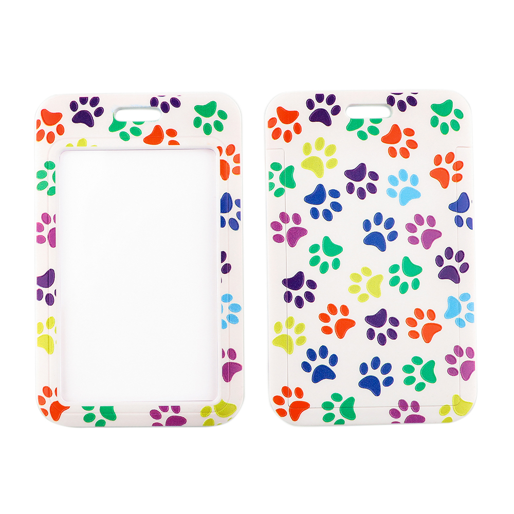 DZ1404 Dog Paw Print Lanyards for Key Neck Strap lanyard card ID Holder Gym Key Chain Key Badge Holder DIY Hang Rope Key Rings: GRAY