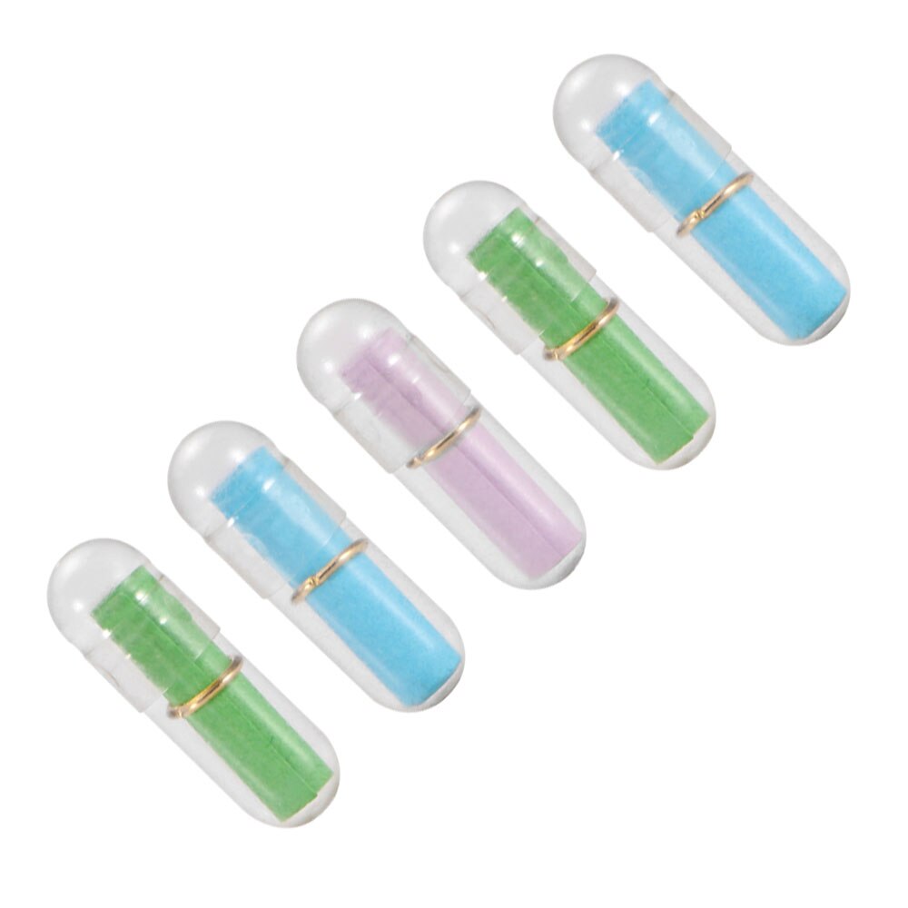 50pcs Cute Message In A Bottle Message Capsule Letter Love Pill Full Clear Wish Bottle Paper Scrip Storage