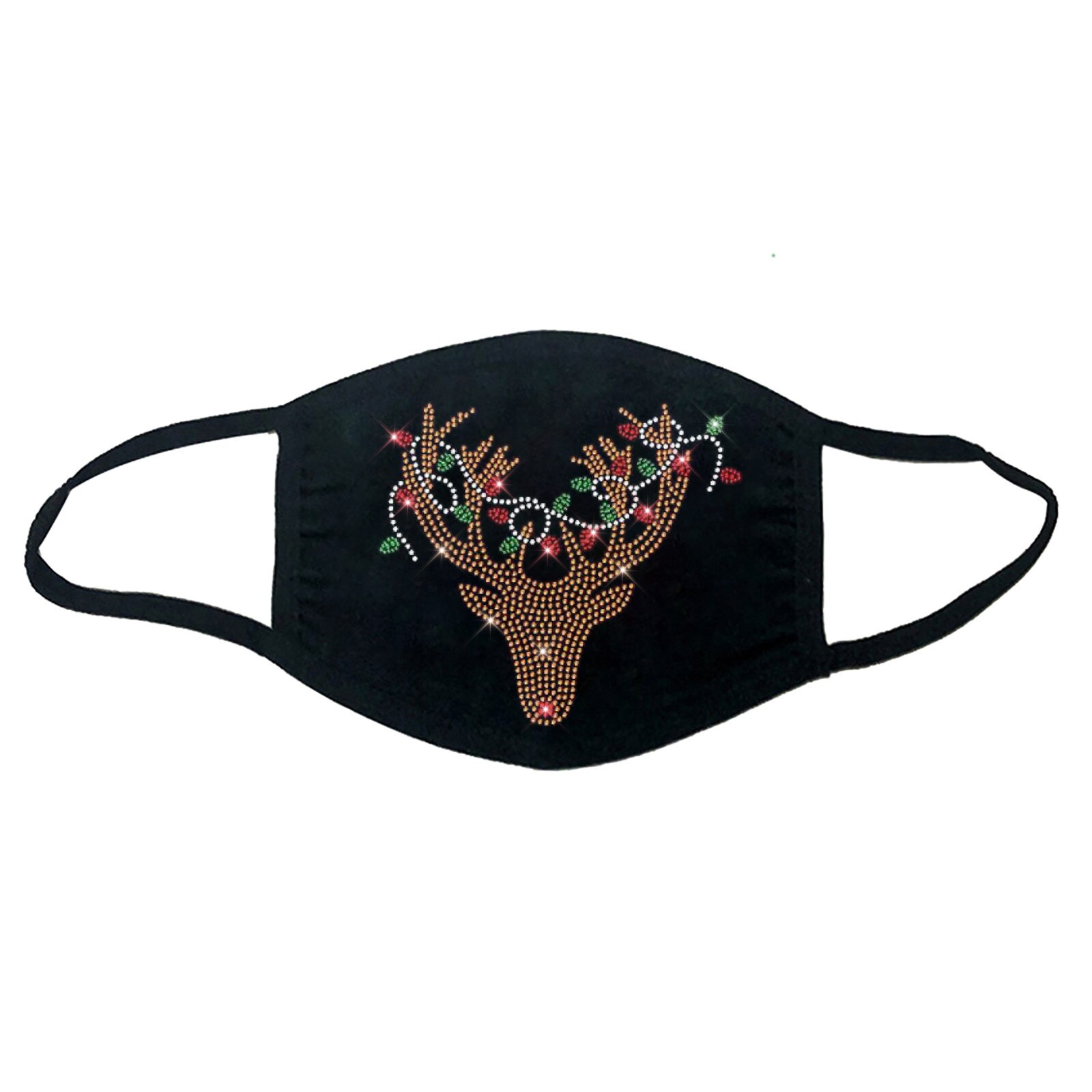 Mascarilla navideña de alce, adornos navideños para el hogar, adorno de Navidad, de Navidad, Año ,: K