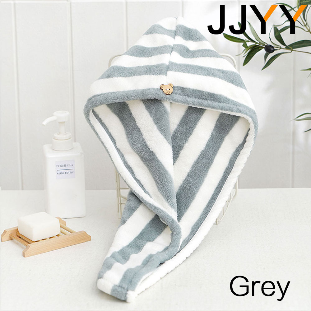 Hair Towel Wrap Fast Dry Hair Towel Super Absorbent Microfiber Coral Velvet Hair Drying Towel Quick Dry Hair Turban: Dark Khaki