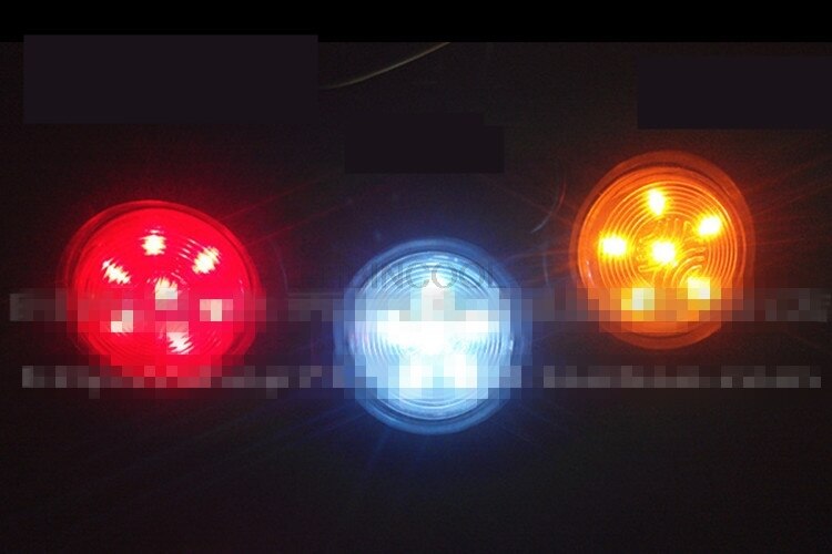 Led 2 Inch Ronde Trailer Achterlicht Grote Vrachtwagen Achterlicht Oplegger Elektronische Achterlicht Trailer Lont Staart licht