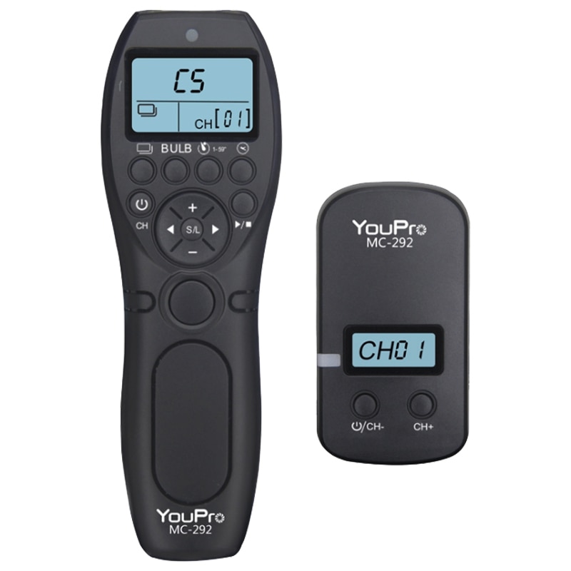 YouPro MC-292/DC2 Timed Shutter Wireless Remote Control for Nikon D750/D7200/D7100/D7000/D610/D600: Default Title