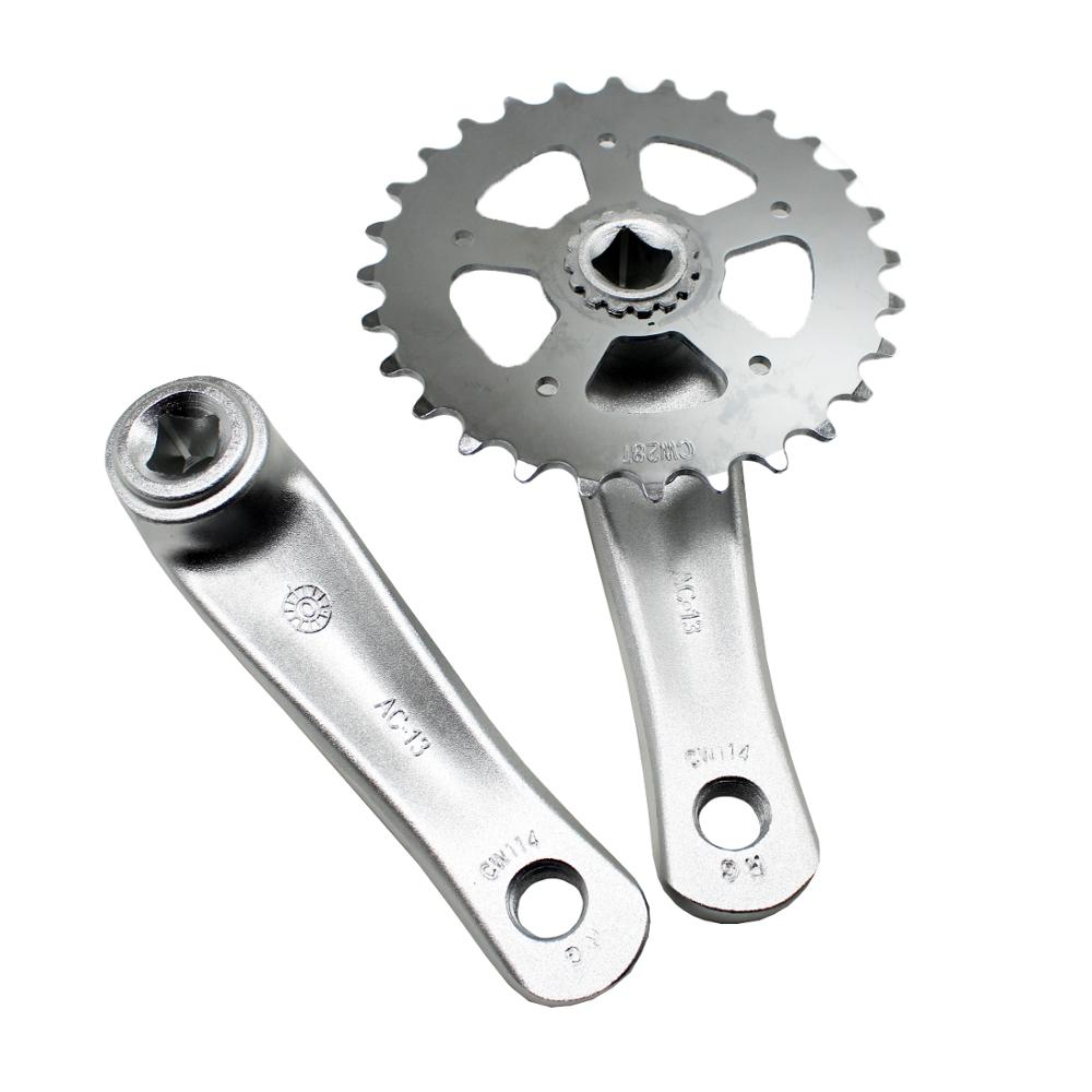 28T elektrische Rolle/freundlicher fahrrad kurbel Single Geschwindigkeit 102mm 114mm Aluminium legierung platz See Kettenblatt kettenblatt