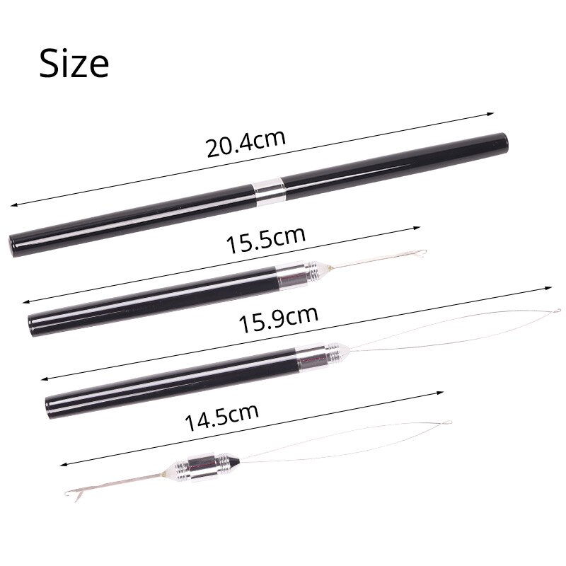 Nunify Two Head Crochet Hook Needle For Dreadlock Hair Extension Loop Needle Latch Hook Diy Pulling Needle Beader For Hair