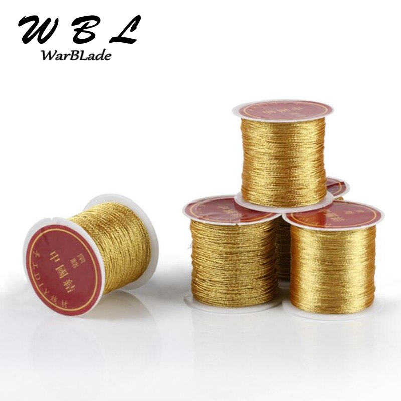 Gold Silver Cord 0.2mm 0.4mm 0.6mm 0.8mm 1mm Nylon Cord Thread String Rope Bead DIY Rope Bead Necklace Bracelet Jewelry Making