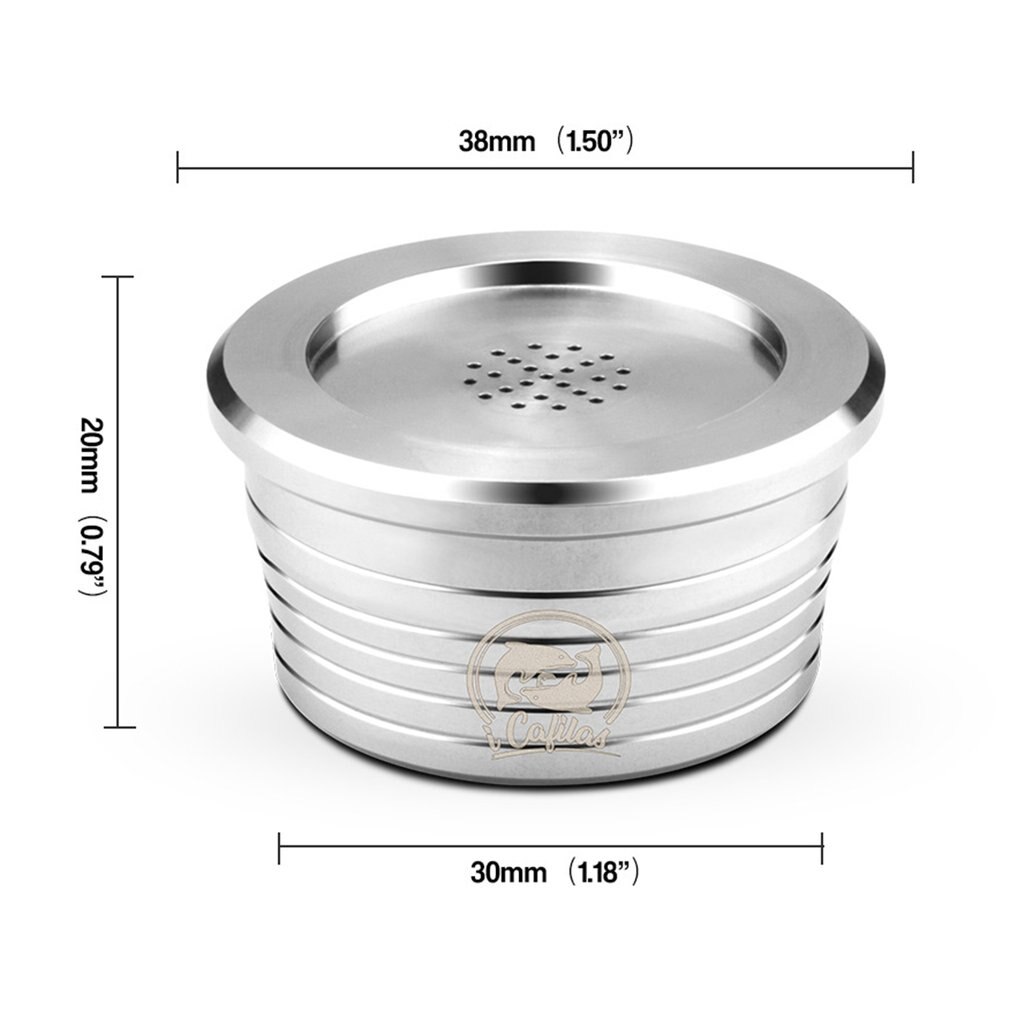 Invioleur rechargeable de goutteur de filtre de dosette de Capsule de café d'acier inoxydable Compatible avec la Machine à café de DELTA Q/ Nescafe