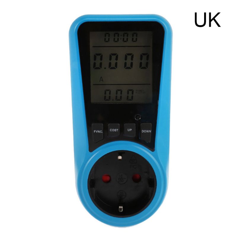 Stecker Digital Spannung Wattmeter Energie Verbrauch Watt Energie Meter AC Strom Analyzer Monitor Sockel: UK