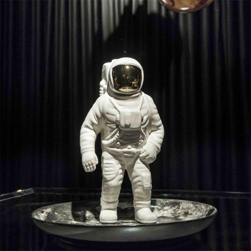 Space mann astronaut vase keramisk modell unik astronaut vase tørkede blomster hvit keramisk vase for bordplate dekorverktøy
