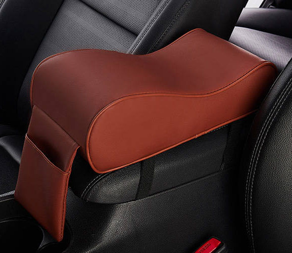 Universal Car Armrest PU Leather Pad Auto Armrests Car Center Console Arm Rest Seat Box Pad Vehicle Protective Car Styling: brown