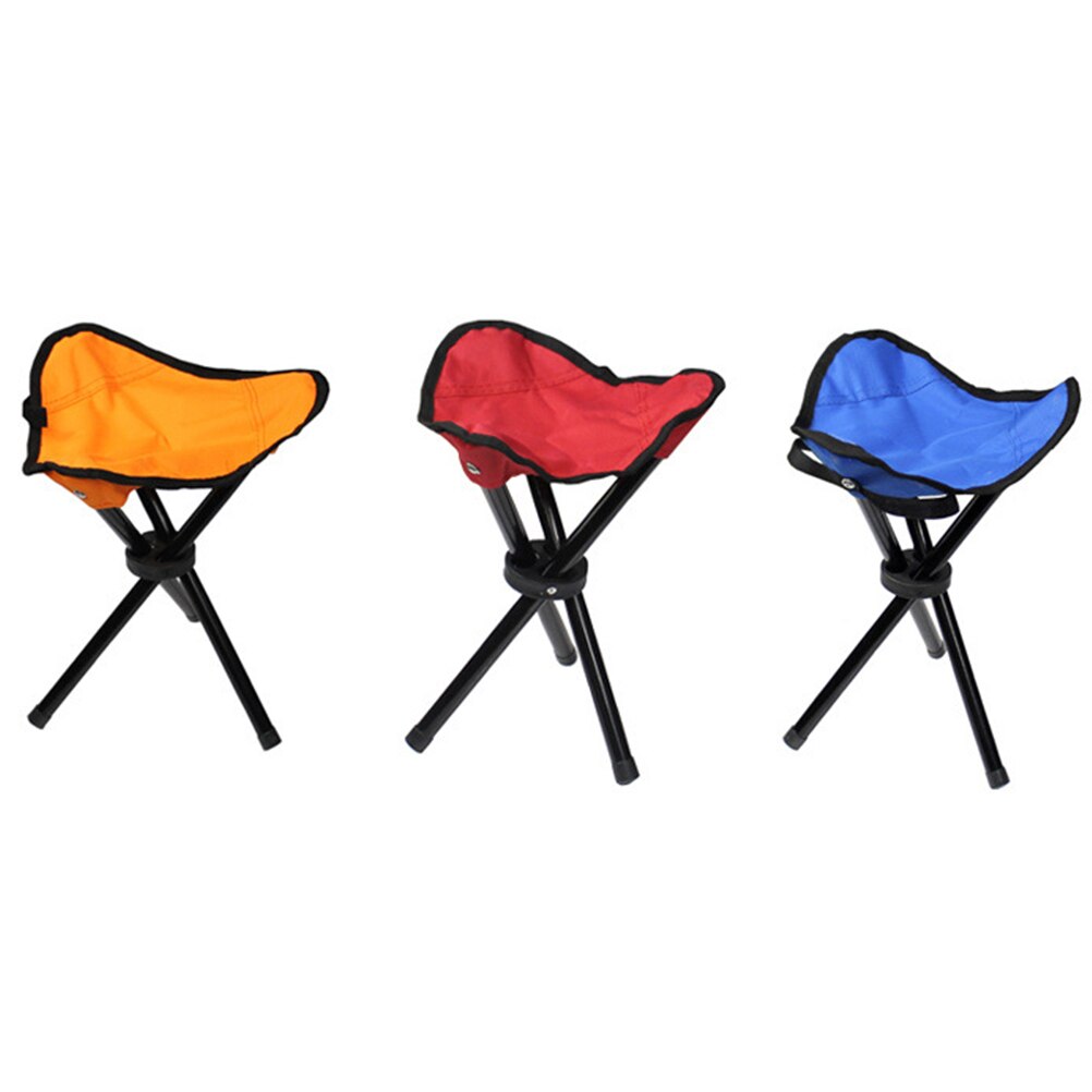Triangle tabouret pliant pratique Portable pêche léger chaise de plage pour pique-nique Barbecue Camping bleu