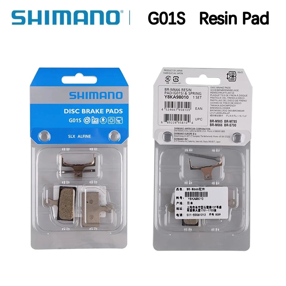 Plaquettes de frein à disque en résine G01S, pour vtt, pour Shimano M6000 SLX M7000 Deore XT M8000 M615 M666 M675 M785 RS785 R517, 1/2/4 paires