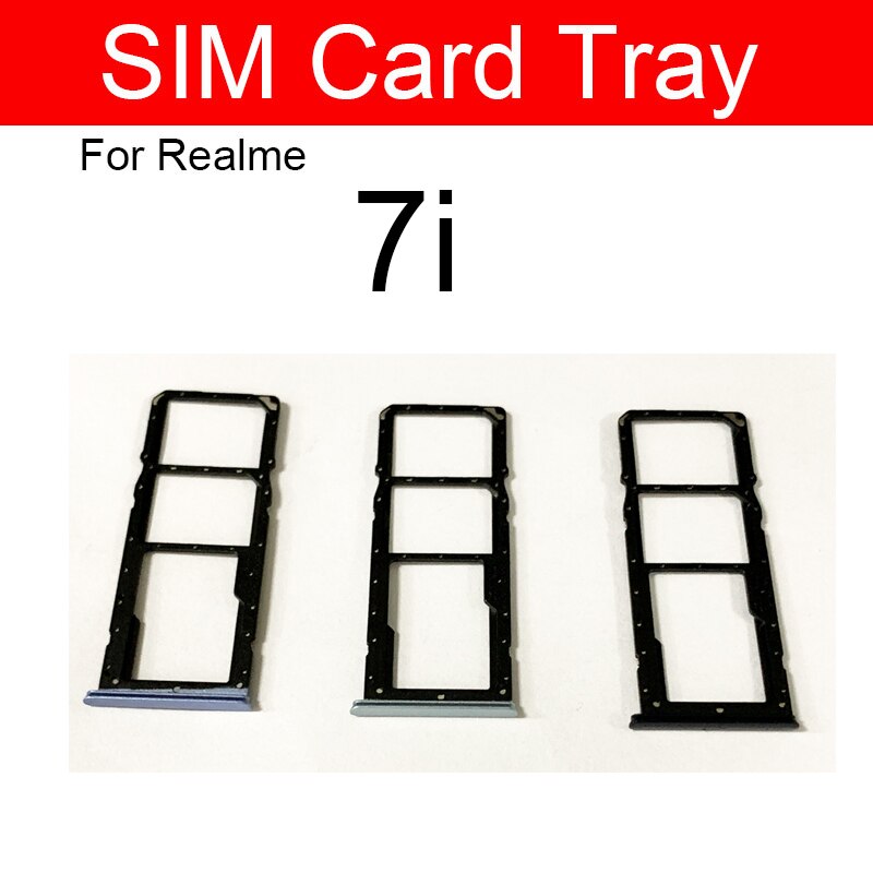 SIM Card Tray For OPPO Realme 7 5G 7 Pro 7i Sim Card Slot Tray Holder Adapter Replacement Parts