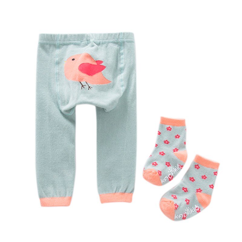 2 pièces bébé filles garçons Leggings belle solide Catoon coton filles collants enfants bébé filles pantacourt chaussettes ensembles offre spéciale: G / 2-4T
