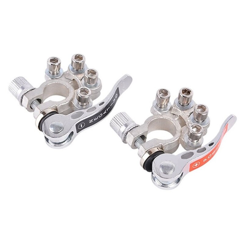 1 Pair Battery Terminal Connectors Top Post Battery Terminal Ends Copper Plate Positive Negative Applicated N84F