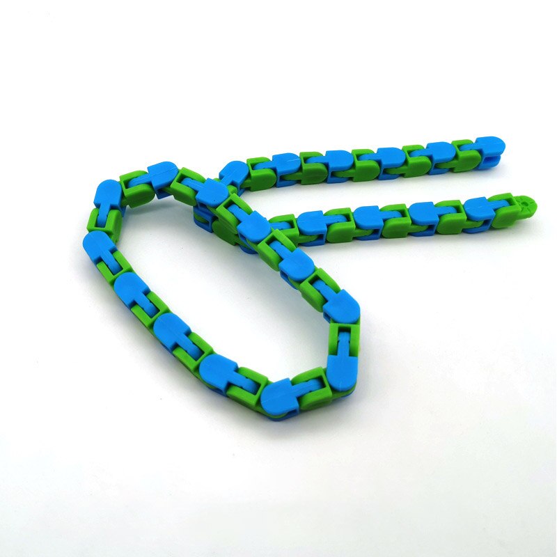 Puzzle Game Bike Chain Bracelet Snake Toy Plastic Kids Adult Funny Decompression Toy Countless Shapes Bracelet Snake Bending Toy