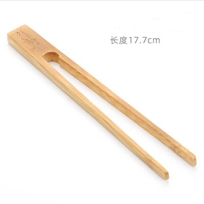 Xmt-home naturlig bambus pincet til te kop tænger træ klip pincet te ceremoni dele: Type 2
