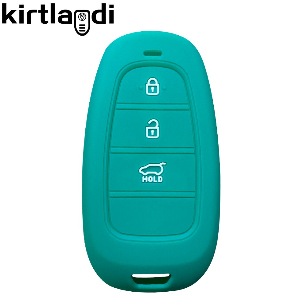 Silicone Car Key Cover Shell Wallet For Hyundai Sonata Tucson NX4 Santa Fe Case Key Fobs Remote Holder Keychain 2022: dark green