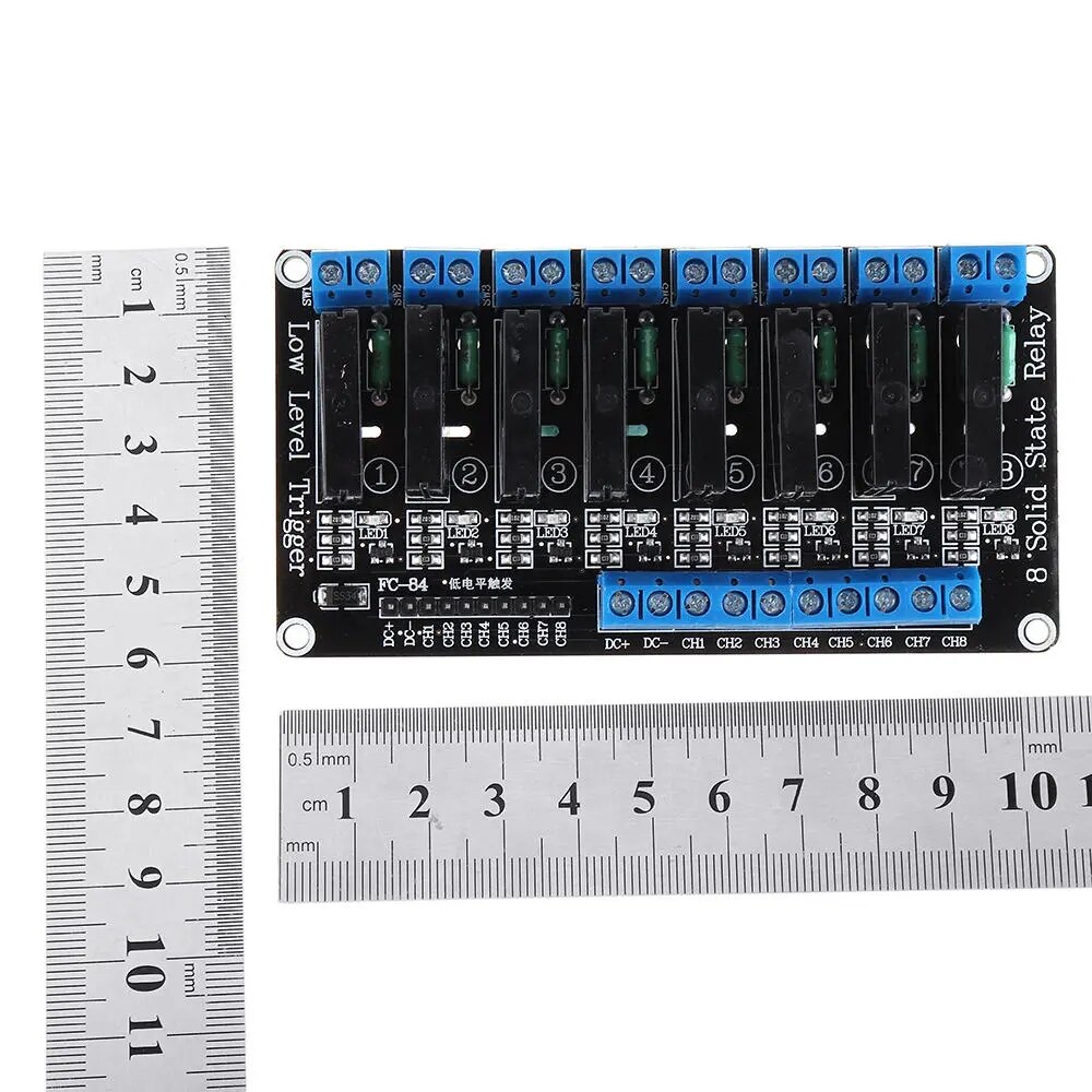 Relé de estado sólido de 5V y 8 canales SSR, bajo activador por flanco, módulo de relé de 2a y 240V para Raspberry Pi