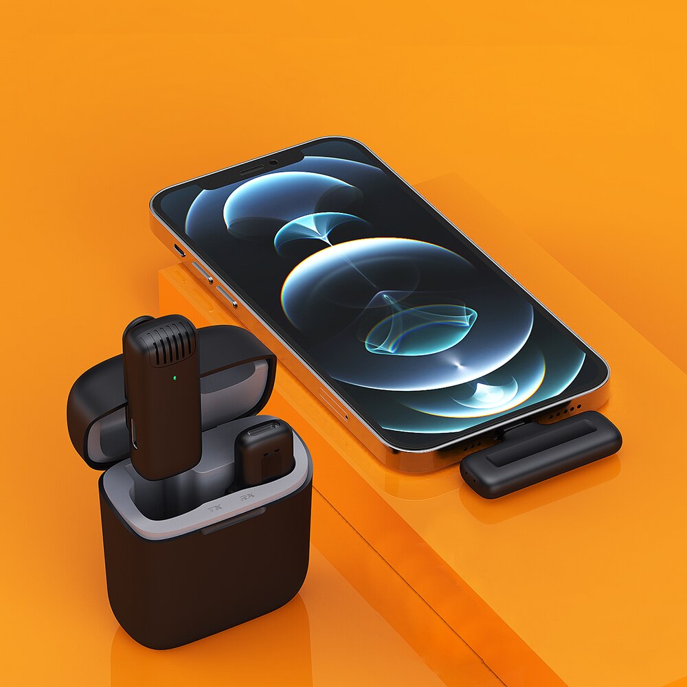 Snziyag Mini Lavalier Draadloze Microfoon Voor Ios Android Telefoon Youtuber Live, Tiktok, Video Noise Cancelling Met Opladen Case